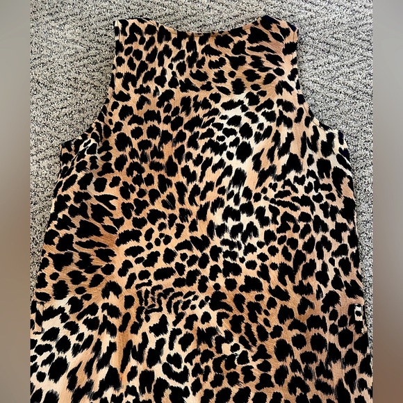Michael Kors Leopard Print Zip Up Shift Dress Small - Picture 8 of 8